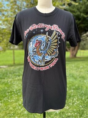 The Rolling Stones 78 Worldwide Tour Black T‑Shirt Band Tee 1978 Rock n Roll M